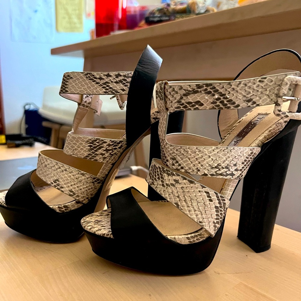 Animal Print Platform Boots